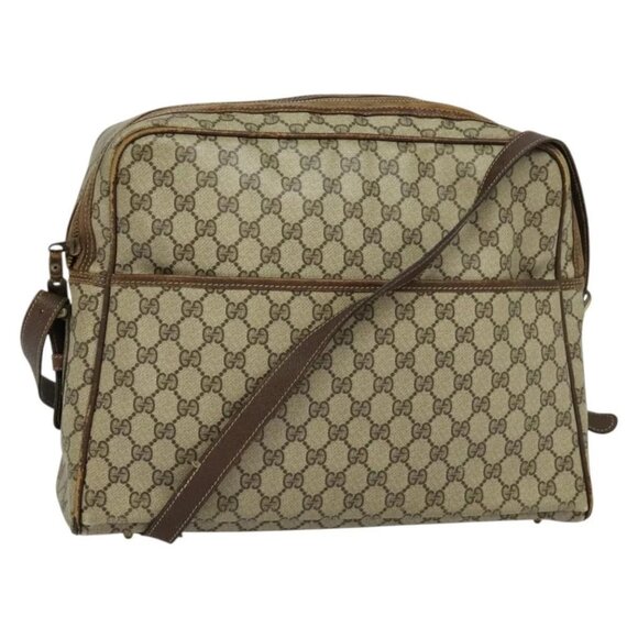 GUCCI GG Supreme Shoulder Bag PVC Beige Auth 133313 - Picture 1 of 16
